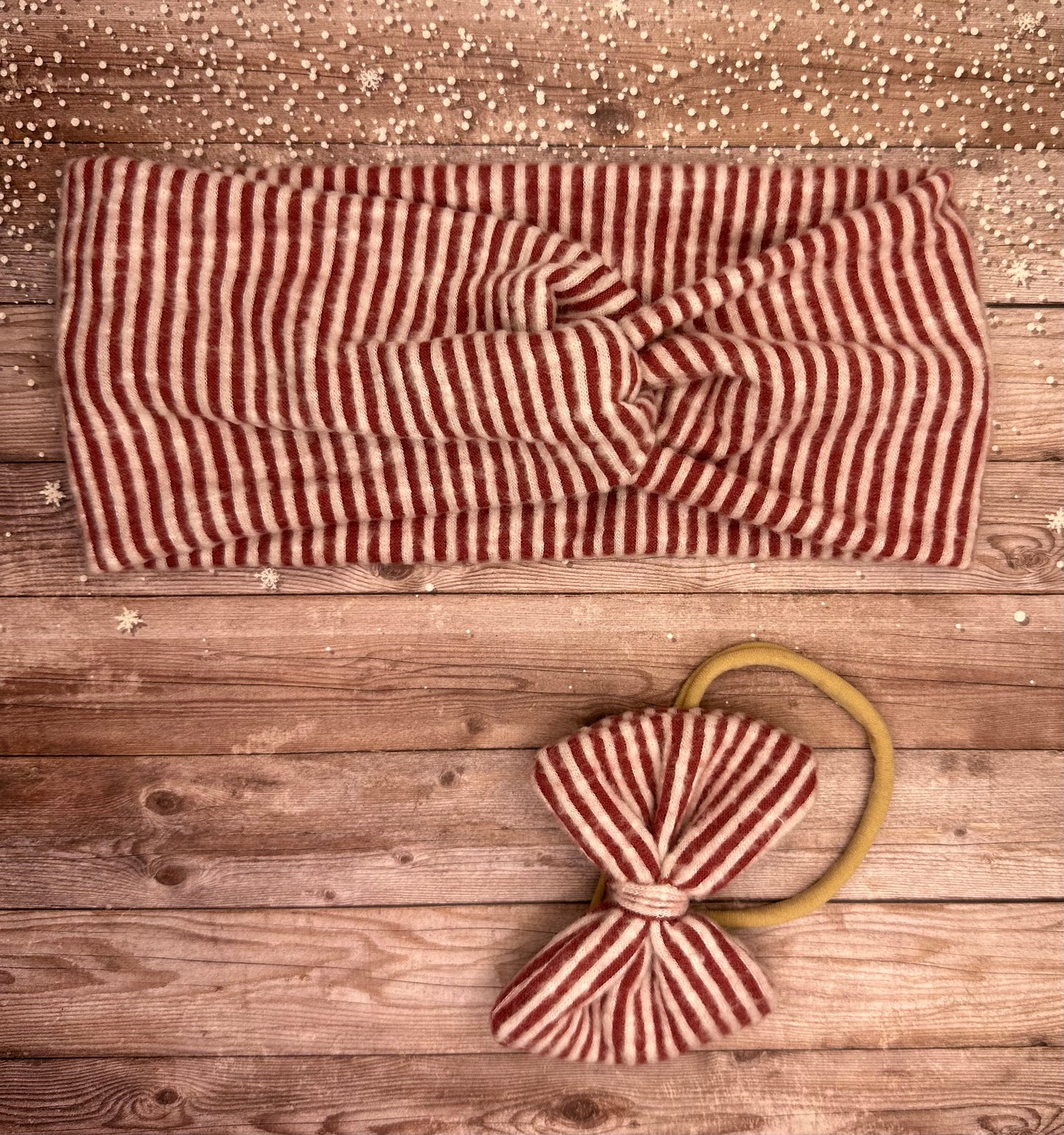 Candy cane sweater Headband